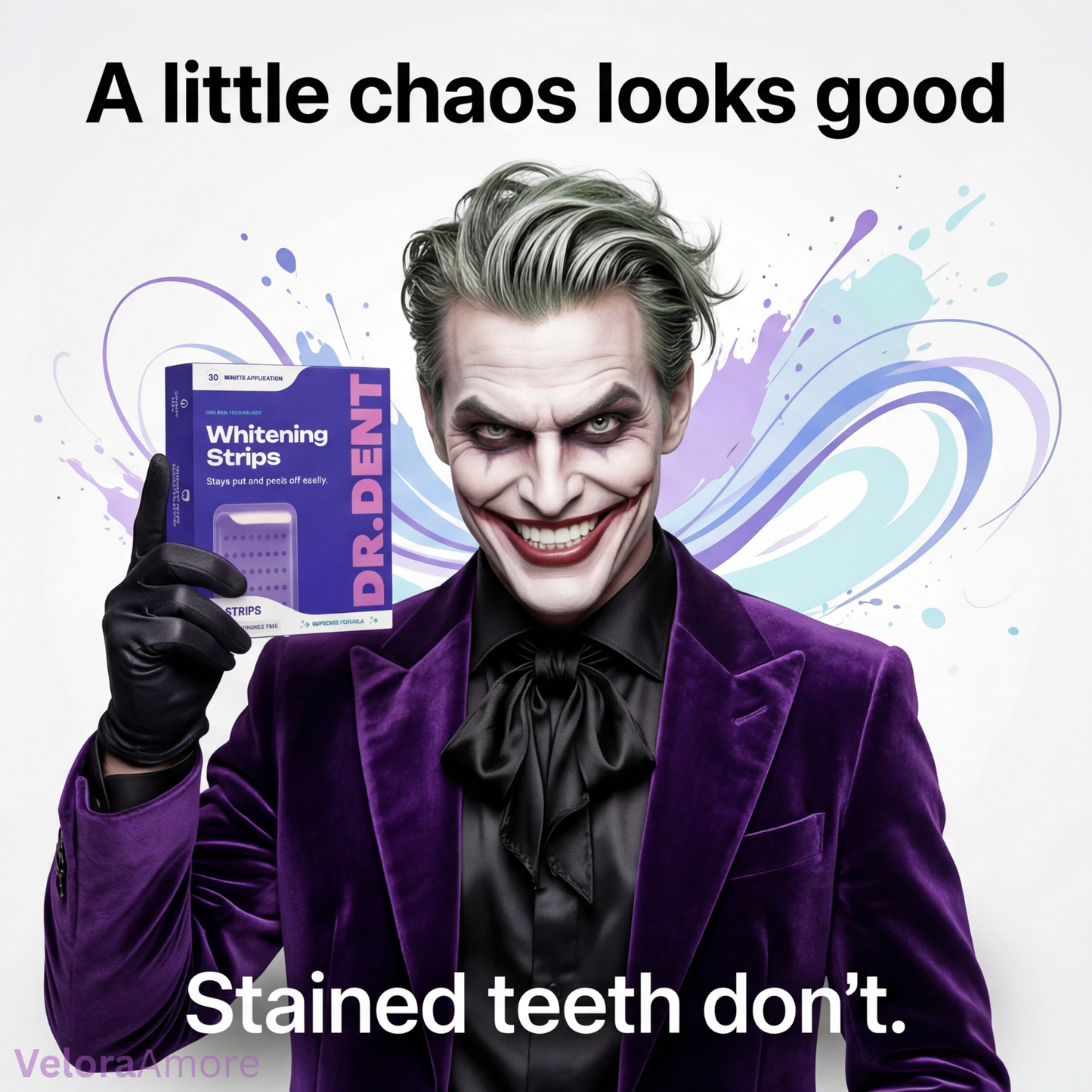 DR.DENT Purple Teeth Whitening Strips – Fast Brightening, Peroxide-Free Whitening