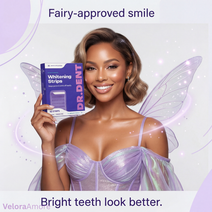 DR.DENT Purple Teeth Whitening Strips – Fast Brightening, Peroxide-Free Whitening