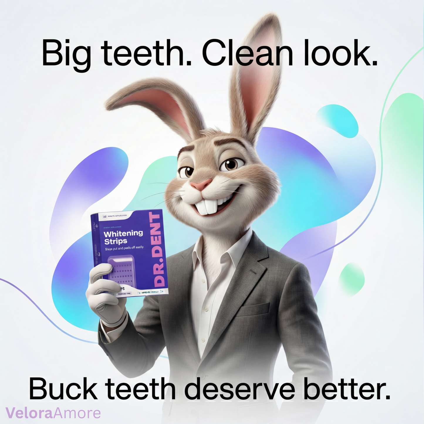 DR.DENT Purple Teeth Whitening Strips – Fast Brightening, Peroxide-Free Whitening