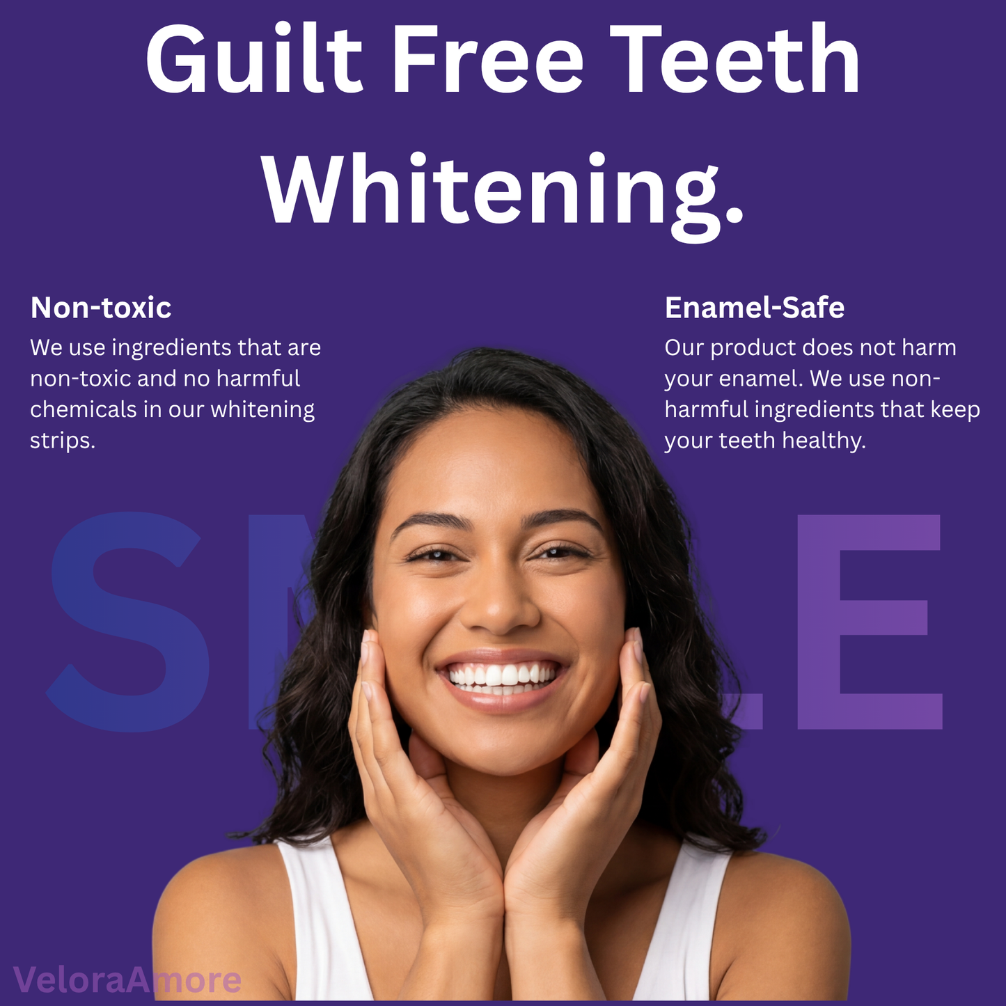 DR.DENT Purple Teeth Whitening Strips – Fast Brightening, Peroxide-Free Whitening